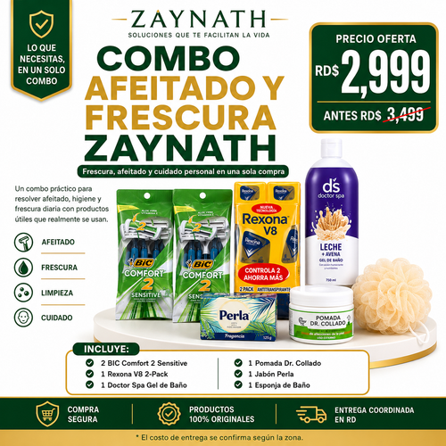 Combo Afeitado y Frescura Zaynath